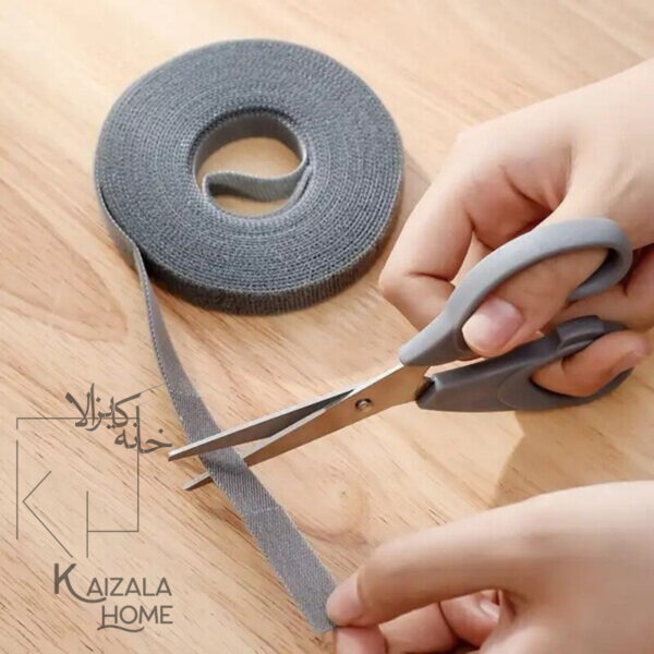 بست پارچه ای(نظم دهنده سیم و کابل)  مشکی - تصویر 3