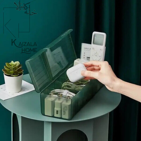 باکس نگهدارنده کابل و شارژر سبز - تصویر 4
